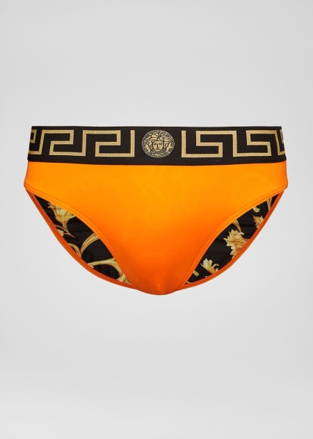 Pantaloni Scurti Inot Versace Greca Border Barbati | HQZNRCD-38